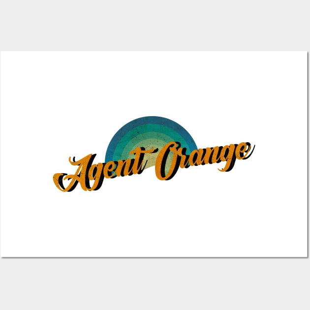 vintage retro Agent Orange Wall Art by BerduaPodcast